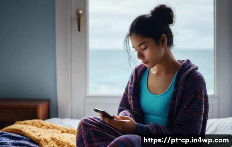 자기 객관화와 사회적 기술 - **Prompt:** A young woman, approximately 22 years old, sits on a plush, slightly rumpled bed in a di...