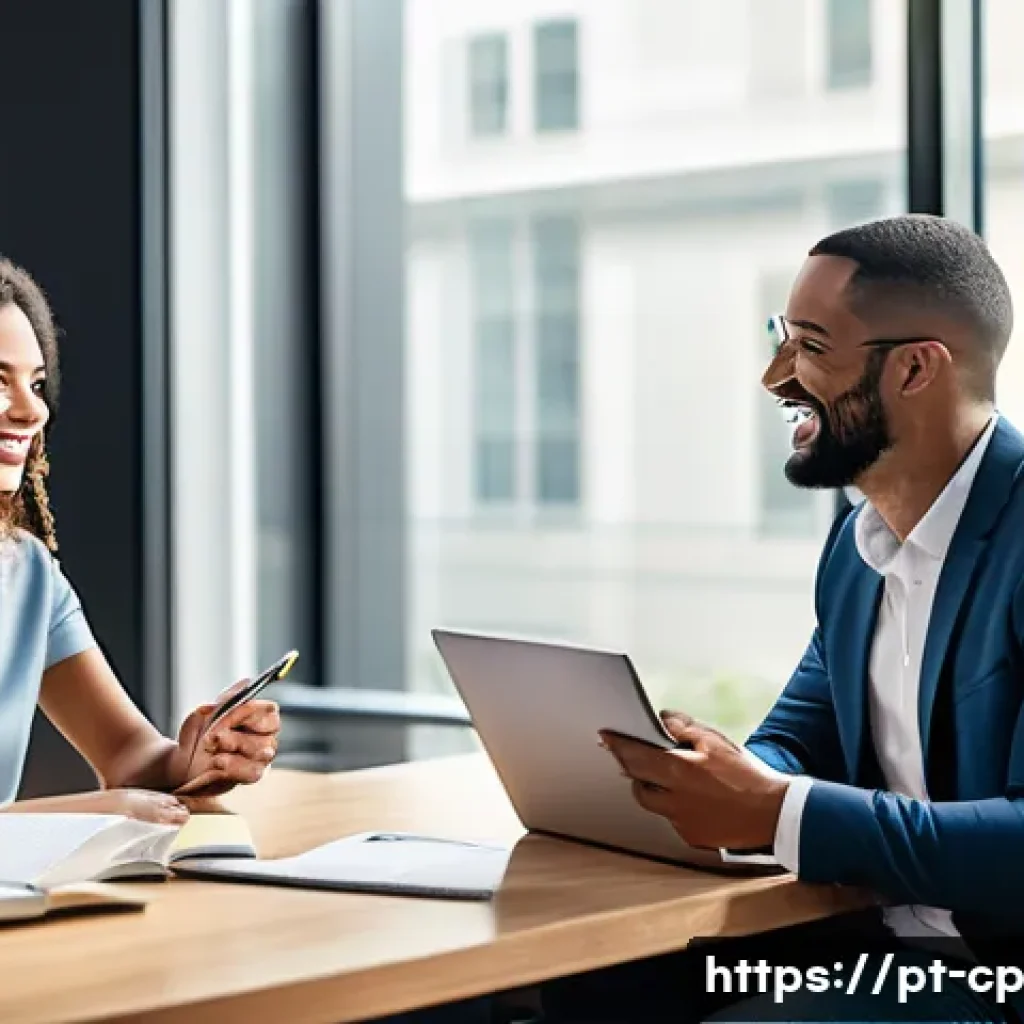 자기 객관화 능력 개발을 위한 피드백 문화 조성 - A diverse professional team engaged in a warm, open discussion in a modern Brazilian office environm...