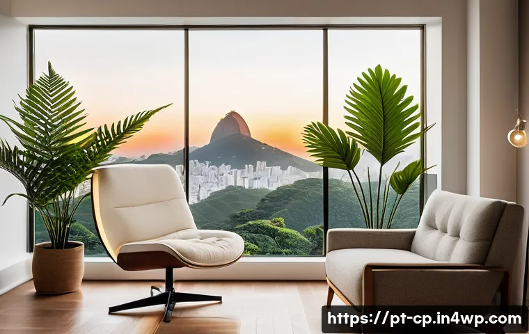 자기 객관화 실천을 위한 동기 부여 기법 - A serene, softly lit cozy corner in a modern Brazilian apartment designed for personal reflection. T...